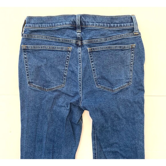 J Crew Jeans Womens 27 Mid Rise Flare Crop Button Fly Preppy Ankle Denim - Picture 2 of 10